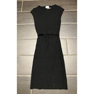 NWT Wilfed Cut Out Knit Mini Dress Size XS Black